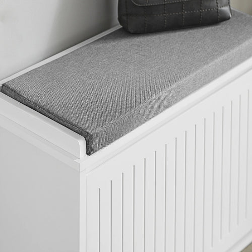 Banc rangement chaussures fermé confortable