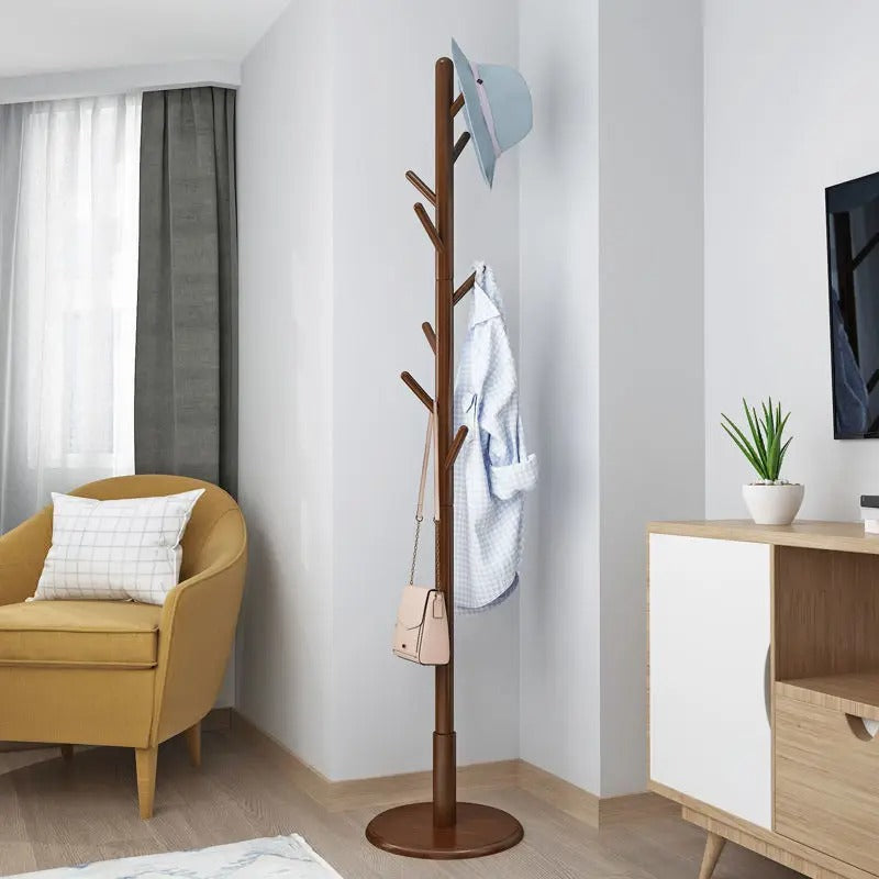 portant manteau bois marron