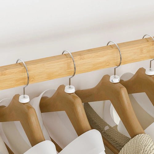 Portant vêtements en bois – bambou naturel