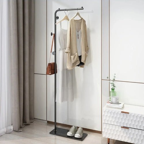 Porte-vêtements en forme L en fer et ardoise