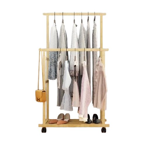 Portant vêtements en bois – bambou naturel
