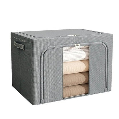 boite-de-rangement-vetement-pour-armoire-rangee-grise