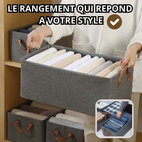 panier-de-rangement-marron-gris-portable