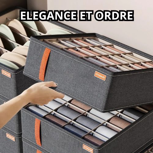 Panier Pour Ranger Sous-Vêtements Gris