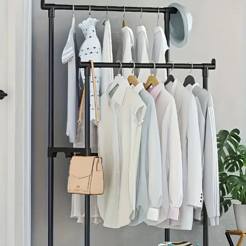 portant-vetement-efficace-pour-rangement-chambre-a-coucher