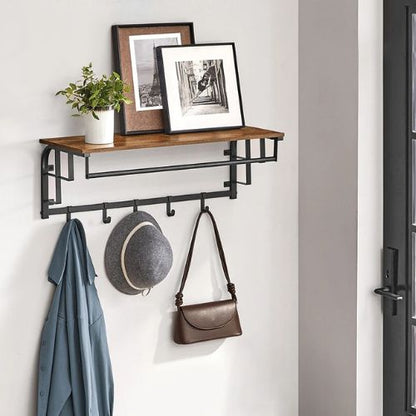 porte manteau mural bois pour sacs chapeaux